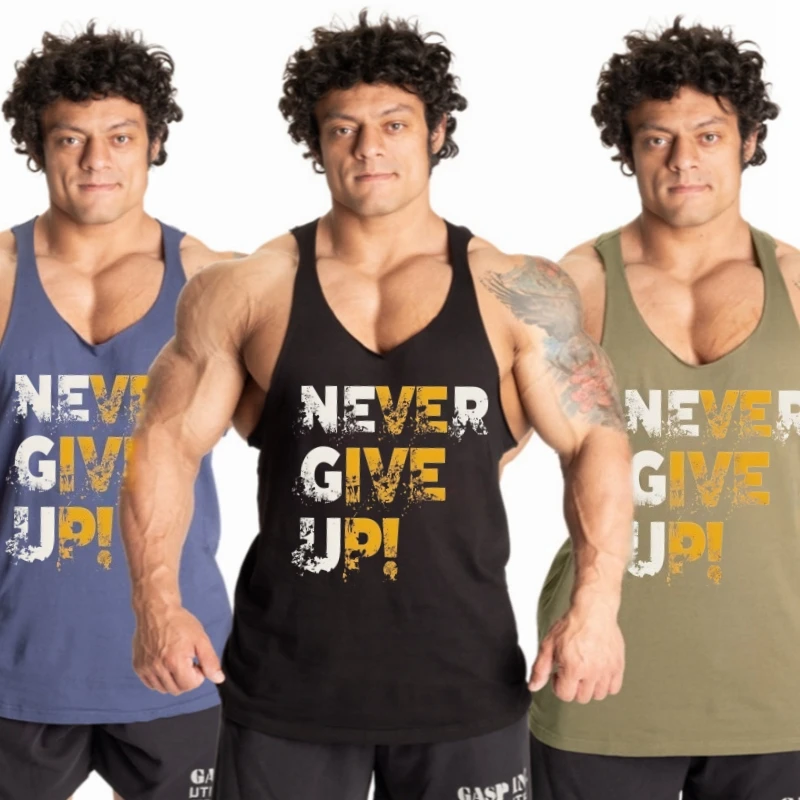 

Мужская майка-стрингер для фитнеса и тренировок, тонкий ремень-борцовка, дышащая для тренажерного зала, подходит для силовых тренировок, бодибилдинга