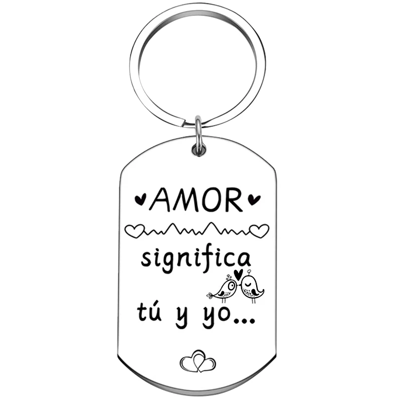 Spanish Naughty Valentine's Day Keychain for Him - Funny I Love You Gift for Boyfriend