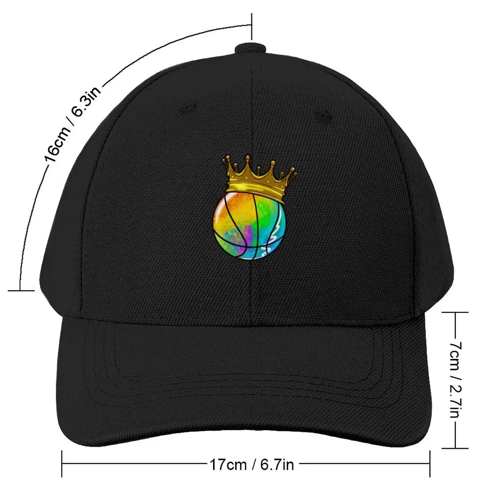 Abstract Basketball with Crown Baseball Cap Wild Ball Hat Trucker Hat sun hat Men Golf Wear Women's