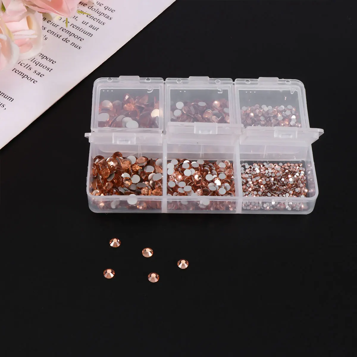 

Manicure Rhinestone Box Nail Art Decor Rhinestones Colorful Paillette for Nails Pack