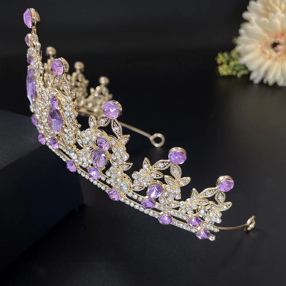 

Baroque Crystal Tiara Wedding Headdress Rhinestone Bridal Crown Hair Decor Women Party Festival Cosplay Costume Reusable