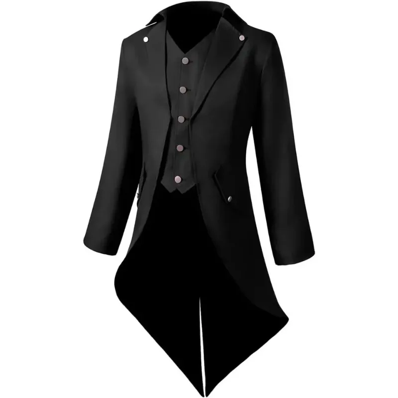 Men's Steampunk Vintage Tuxedo Tuxedo Gothic Dress Coat Uniform