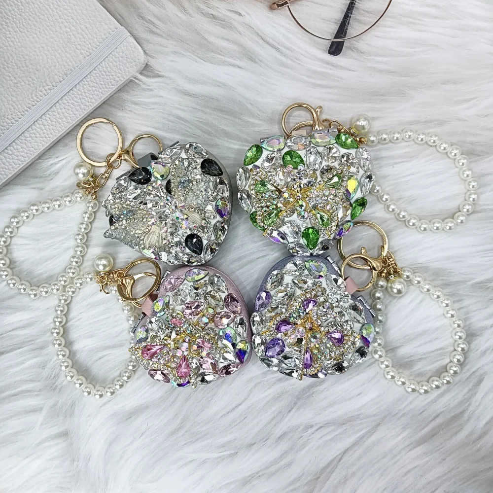 3D Butterfly Crystal Diamond Folding Mirror Love Home Decoration Makeup Mirror Exquisite Gift