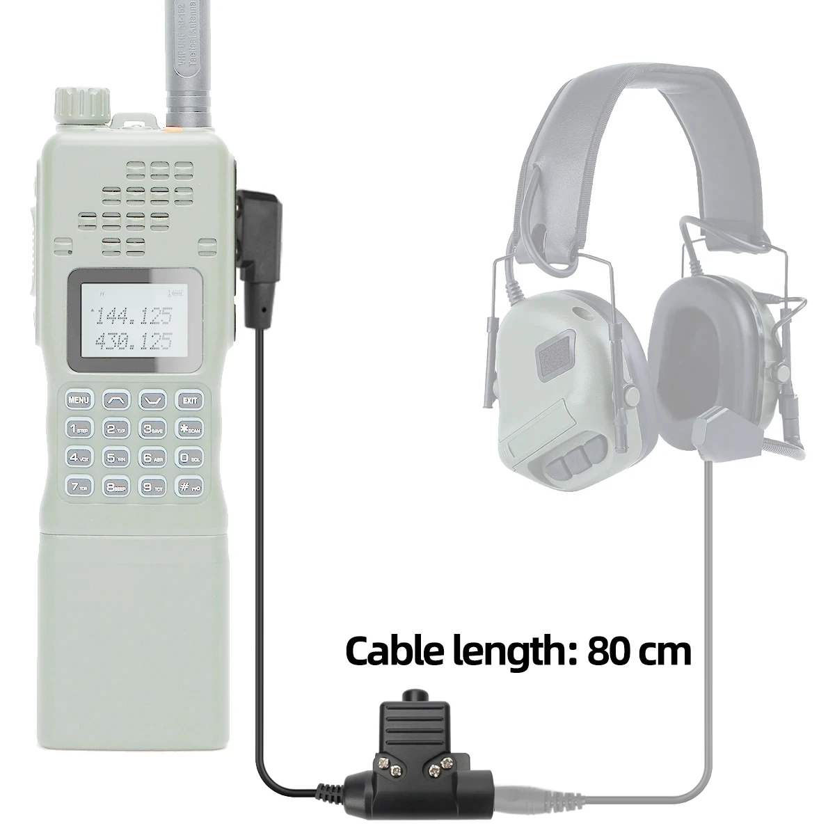 ABBREE Airsoft Tactical Headset U94 PTT with Button for Baofeng UV-5R UV-S9 Plus UV-21 17 Pro 2Pin Radio