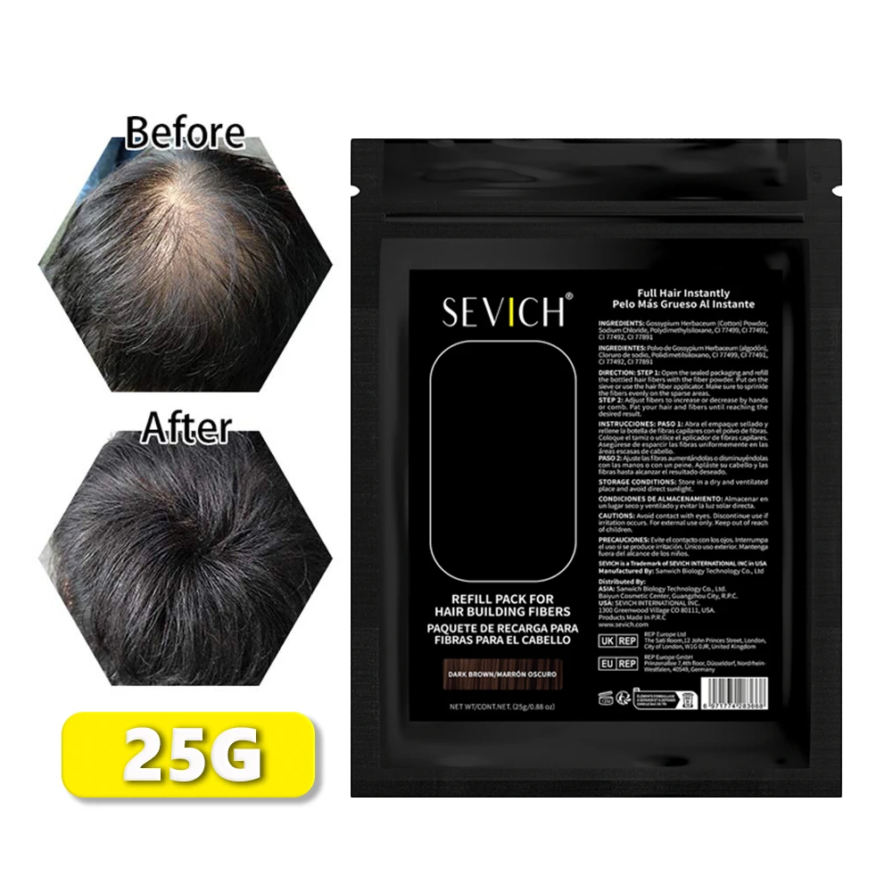 Hair Fibers Powder Keratin Hair Building Fiber Powder Instant Hair Thickening Fiber Refill Hair Fibers Spray Hair Loss Product