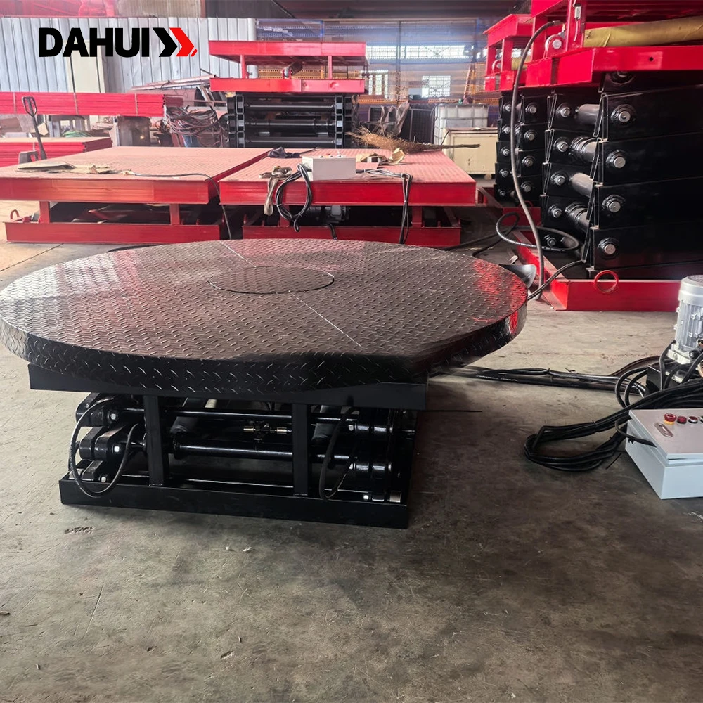 Unloading Lift Platform 3-10 Ton Hydraulic Scissor Fixed Stationary Carbon Steel Material Handling Scissor Lift Table Safety view 6