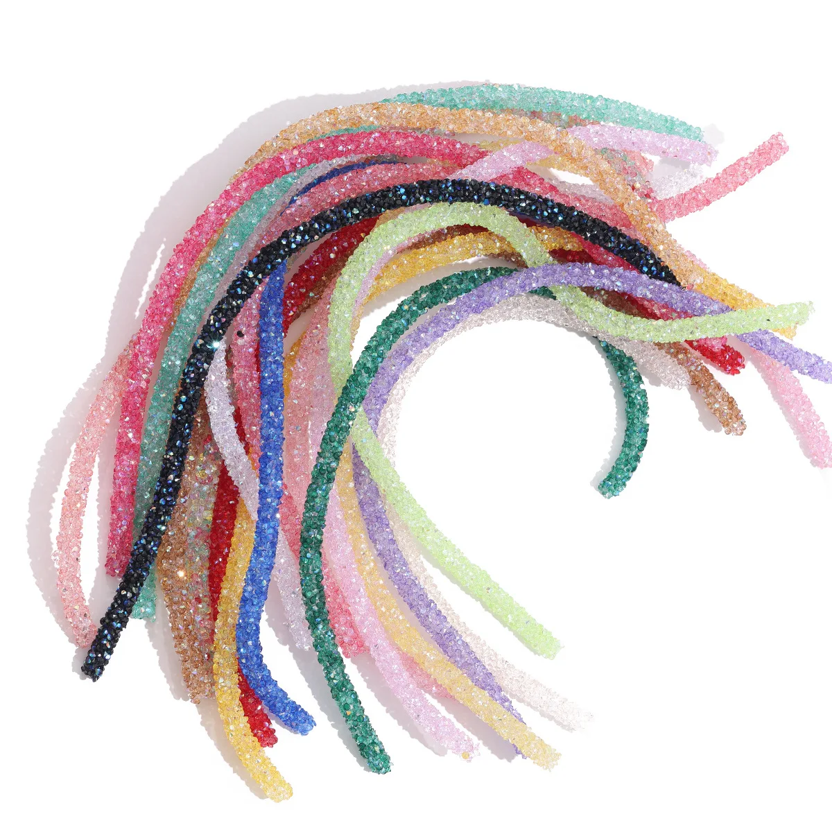 

1 ярд, 6/7 мм, блестящая смола, верёвочная трубка Aurora AB, обрезка для самостоятельного изготовления ювелирных изделий, браслетов, ожерелий, украшения для свадебной вечеринки