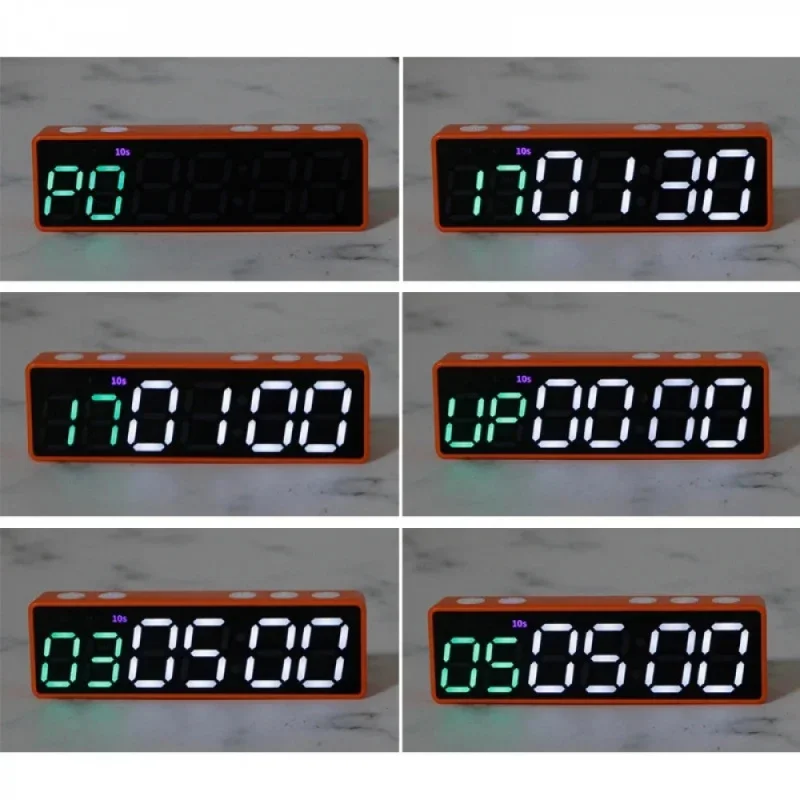 

Mini Portable Gym Workout Timer Interval Timer Rechargable LED Digital Clock Count Down/Up Clock Ultra-Clear Display