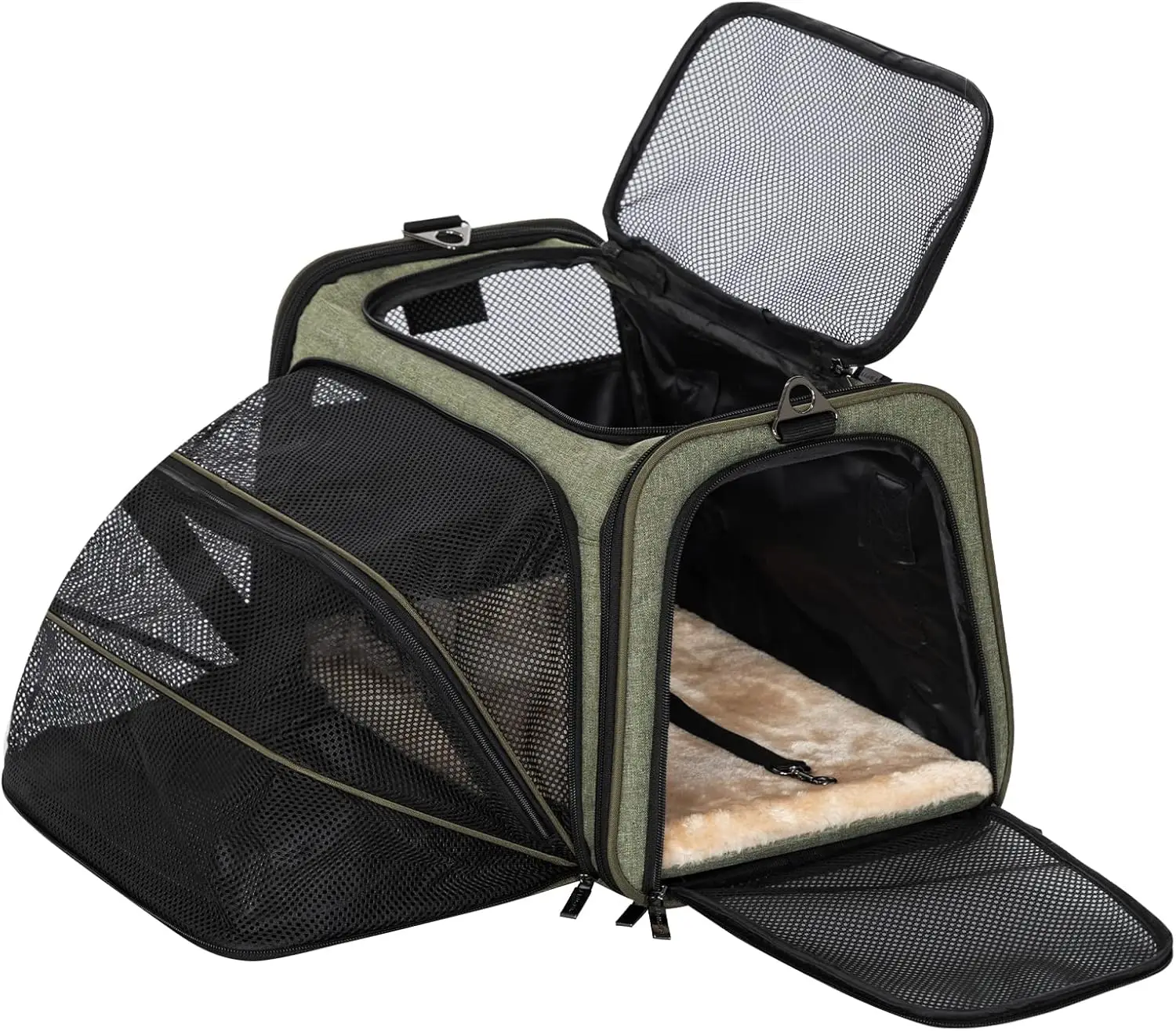 

Expandable Cat Carrier Dog Carrier,Airline Approved Soft-Sided Portable Pet Travel Washable Carrier for Kittens,Puppies,