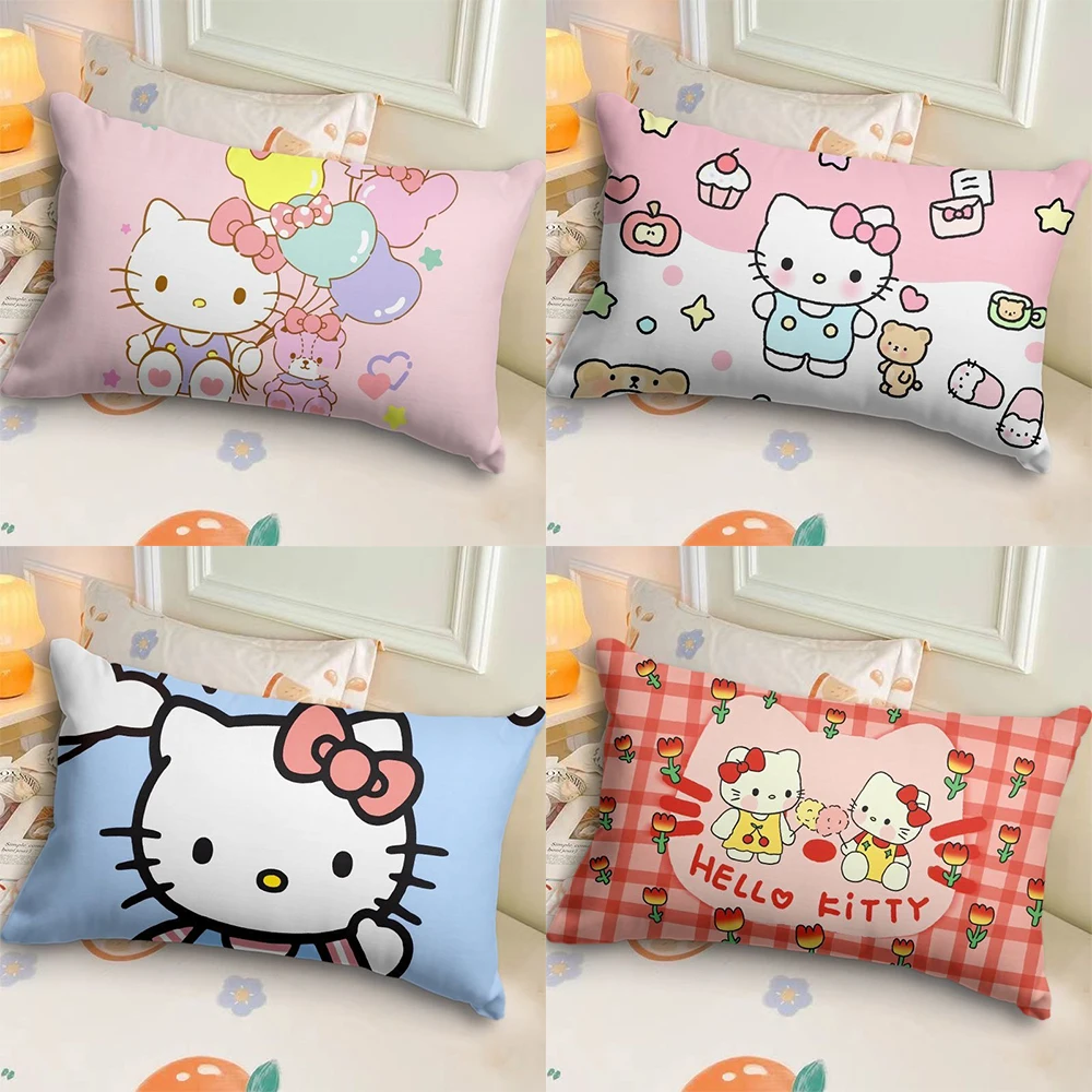 Cute Hello Kitty printed pillowcase bedroom room home decoration soft and comfortable living room sofa pillow case 40x60 50x70cm