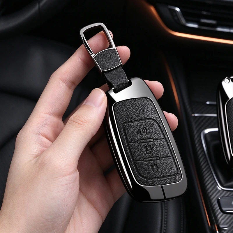 Zinc Alloy Leather Car Key Case Cover For Foton Senior General G9 Landscaper Yutu 9/8 pickup F9 Xiangling Q Protection Shell
