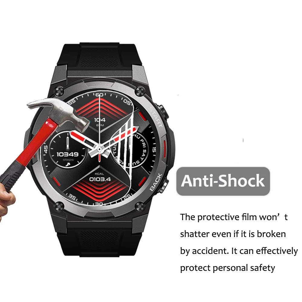 3 pezzi proteggi schermo antideflagrante per Zeblaze Vibe 7 Pro Btalk 2 Vibe 7Pro Vibe7 Btalk2 Smart Watch Movie PET Film non Glass
