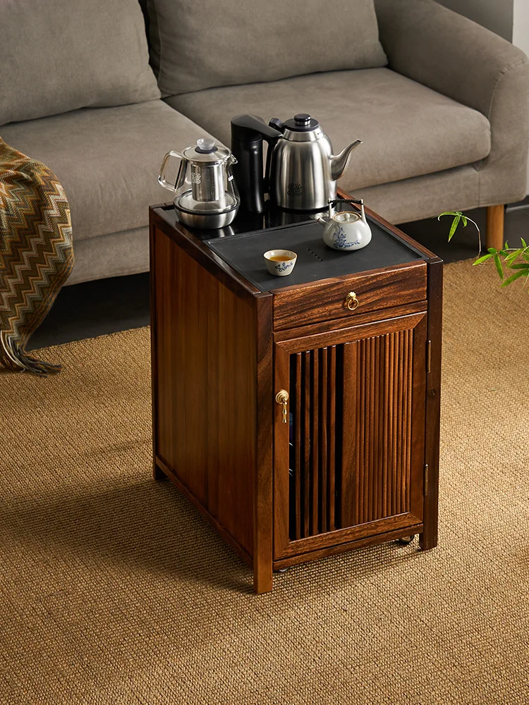 AOLIVIYA Tea Coffee Table Nightstand Storage Rack Sofa Corner Side End Stand Walnut Cart Bar Bucket Chinese Home
