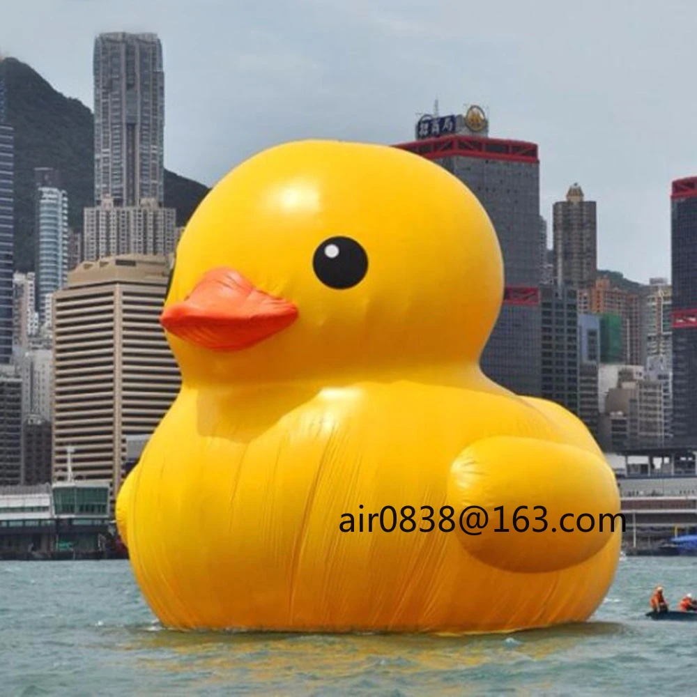 Grand canard jaune gonflable en PVC, canard en caoutchouc flottant gonflable publicitaire hermétique pour Promotion, expédition par mer aux états-unis
