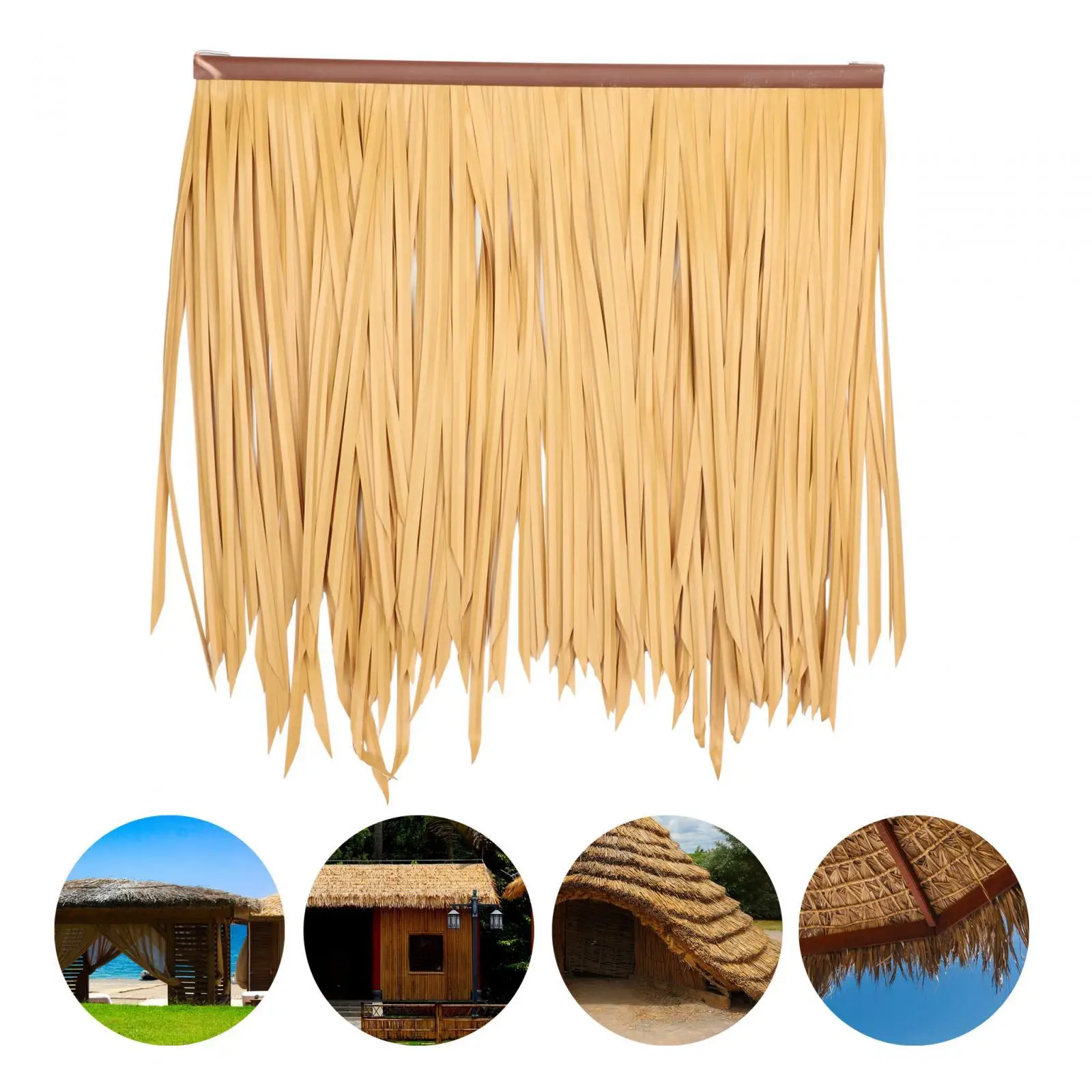 Synthetic Straw Roof Thatch Synthetic Thatch Grass Roof Artificial Thatch Roll for Garden Party Decoration Patio Hut Fence