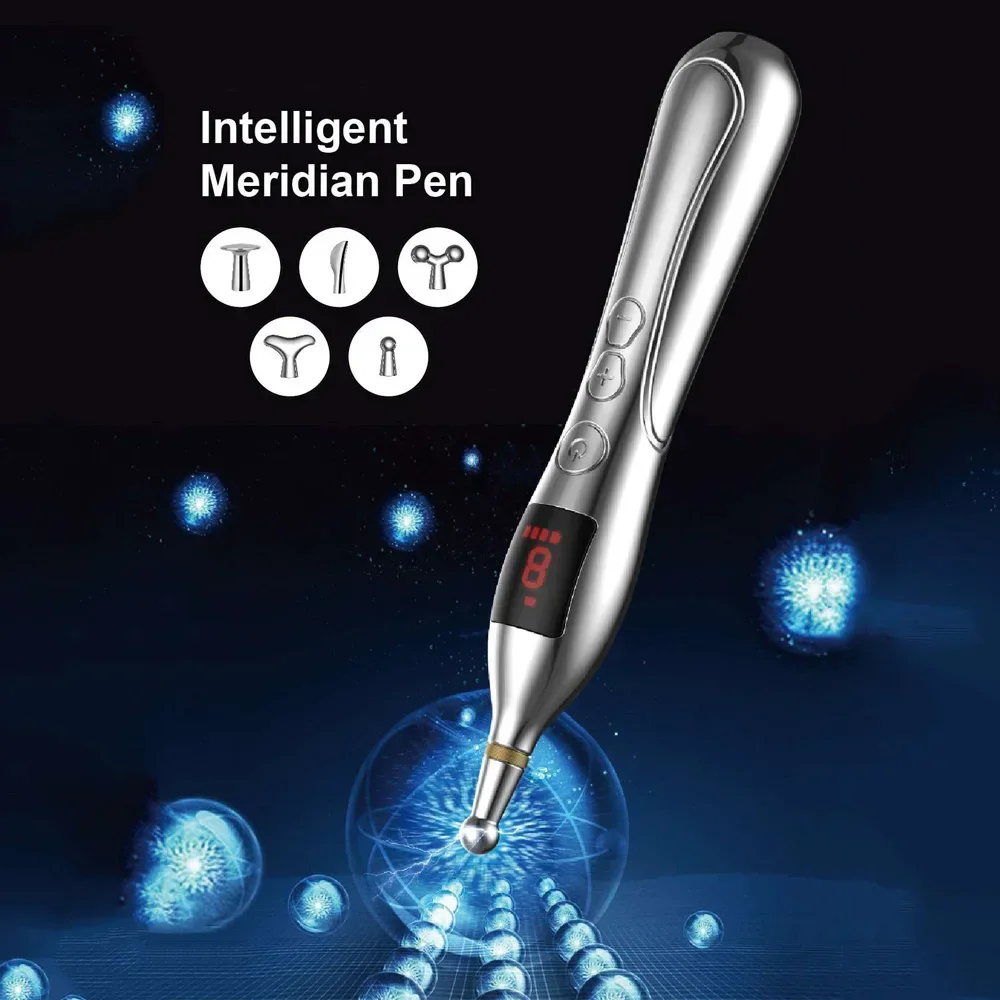 Rechargeable Acupuncture Pen Point Massage Muscle Pian Relief Pen Heal Meridian Energy Physiotherapy Tens EMS Full Body Massager