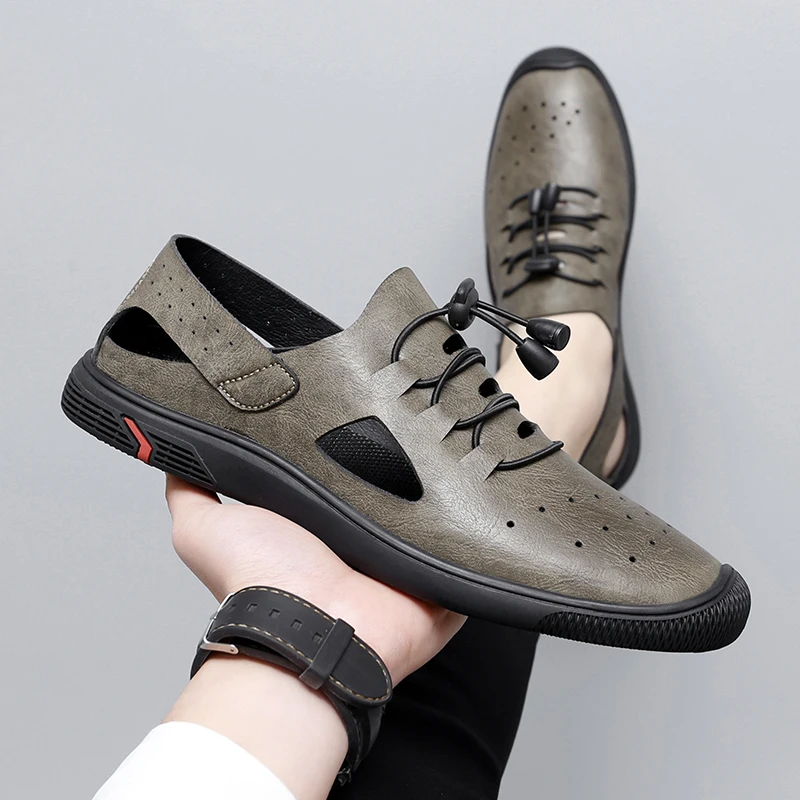 

Mens Womens Baotou sandals Outdoor non-slip wear-resistant leisure seaside beach shoes Summer Trail shoes