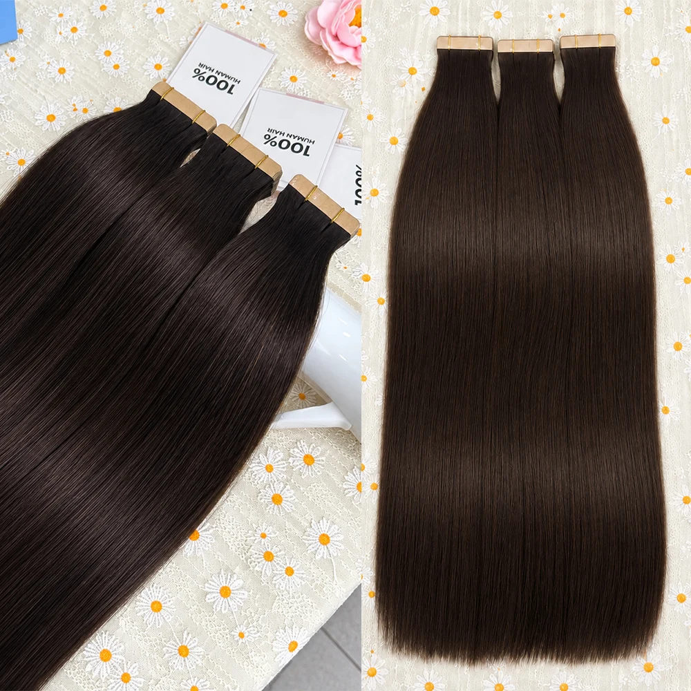 150g/63pcs Tape in Hair Extensions 100% Human Hair 20