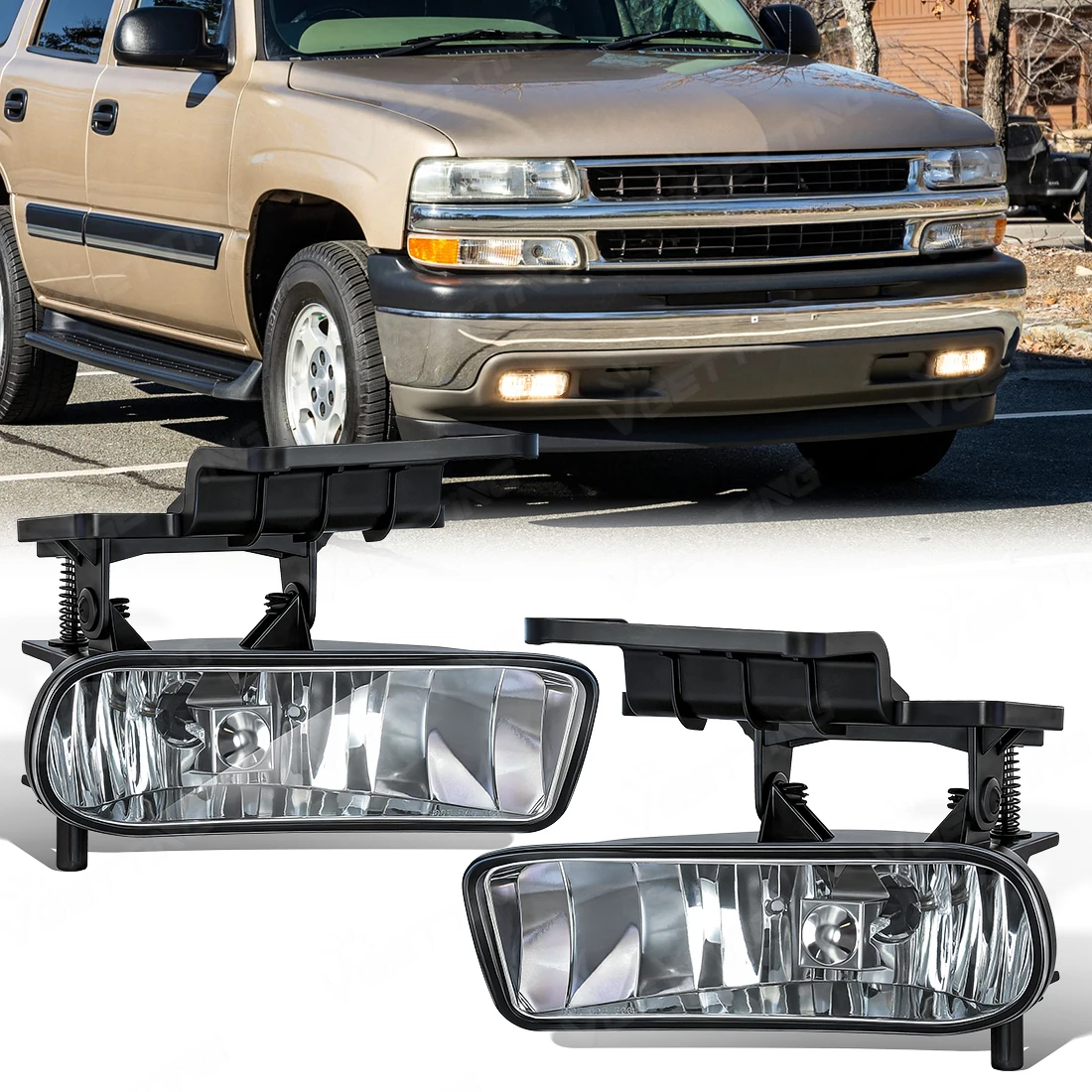 

Противотуманная фара для Chevrolet Silverado 99-02, фонарь противотуманный в сборе для Suburban 00-06, Tahoe 00-06, автомобильные фары YC101000