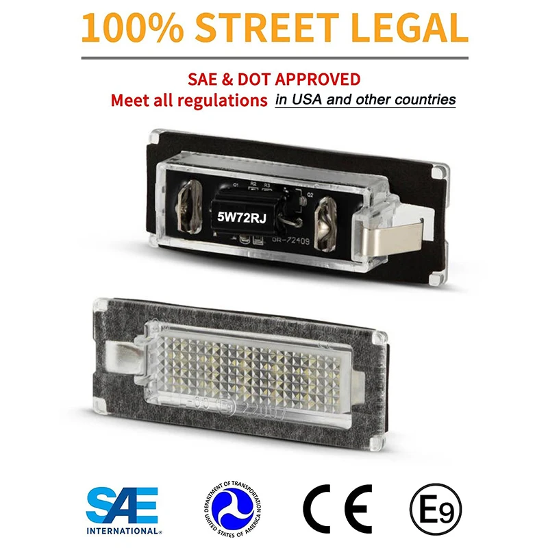 2Pcs No Error For Peugeot Boxer Citroen Jumper LED Number License Plate Light Lamps For Fiat Ducato Box Bus 06-20 Car Accessorie