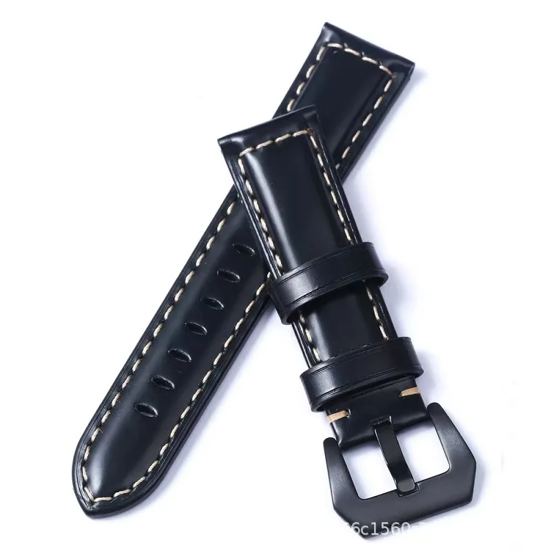 20mm 22mm 24mm 26mm Cow Leather High-Quality Watchband For Panerai Garmin Samsung Huawei Watch Strap Band Bracelet Wristband