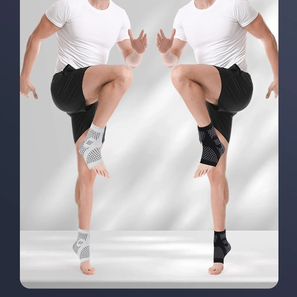 1Pcs Compression Ankle Sleeve Women Men Swelling Ankle Brace Sprained Plantar Fasciitis Sleeve Foot Brace Sports Pain Relief