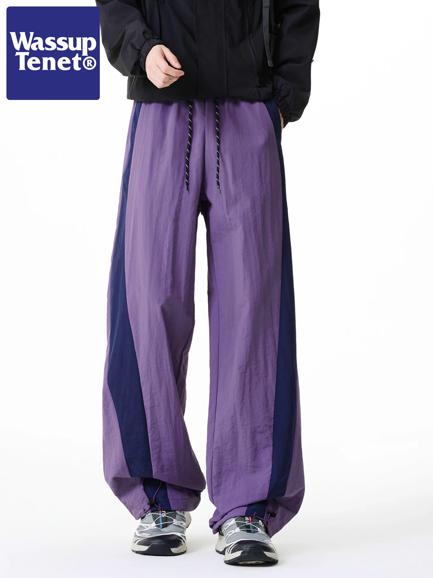 

Мужские повседневные брюки Wassup Tenet American Color Blo свободного прямого кроя, быстросохнущие спортивные длинные брюки, модная молодежная одежда