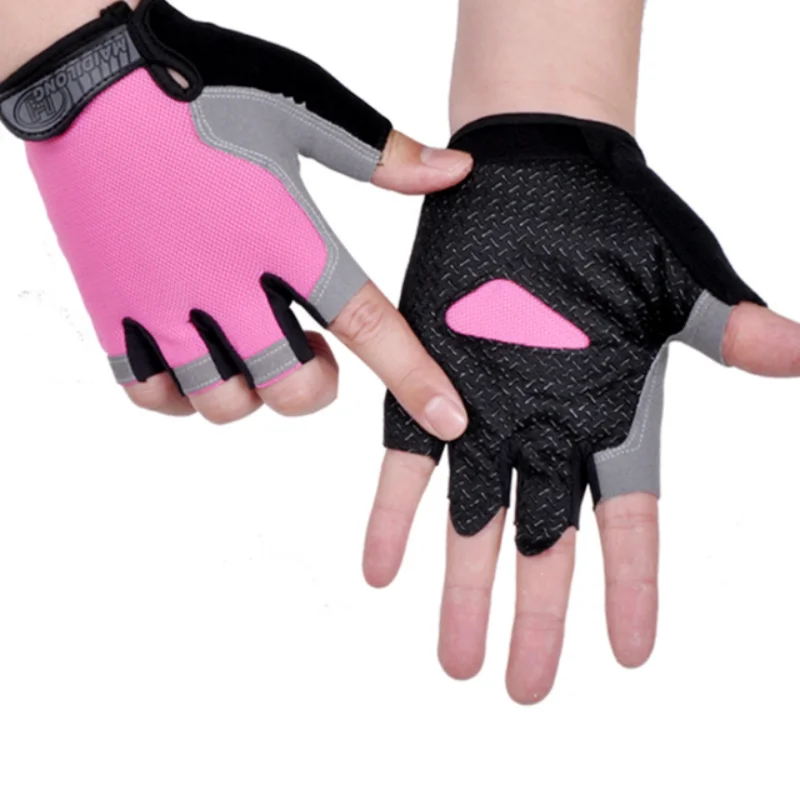 Guantes de medio dedo para hombre y mujer, manoplas antideslizantes con almohadilla de Gel para gimnasio, ciclismo, accesorios de bicicleta