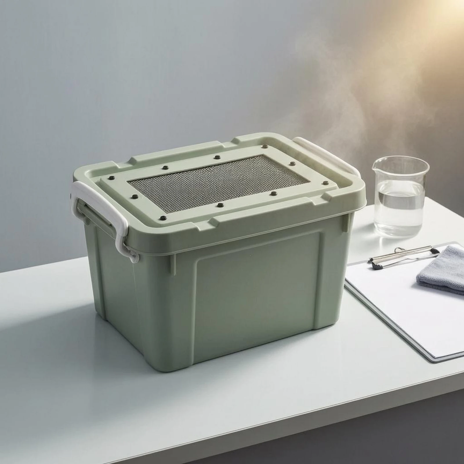 Plastic Worm Breeding Box Ventilated Worm Breeding Box Pet Habitat Side Handles Easy to Clean
