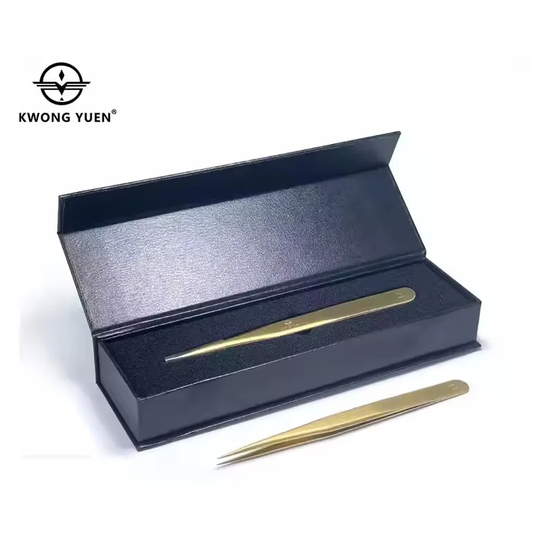 KWONG YUEN ساعة إصلاح الفوسفور البرونزية الملقط غير المغناطيسي عدم الانزلاق الربط حاد الأنف المشبك أفضل من ملاقط النحاس #1