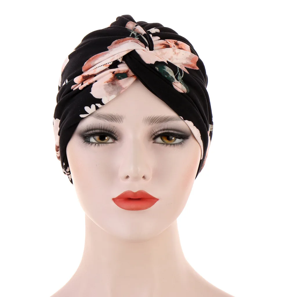 Skullies Beanie Chemo Headwear Hat Women Girl Super Soft Thin Feel Style Knotted Floral Beanie Hat Turban Head Wrap Hair HT219