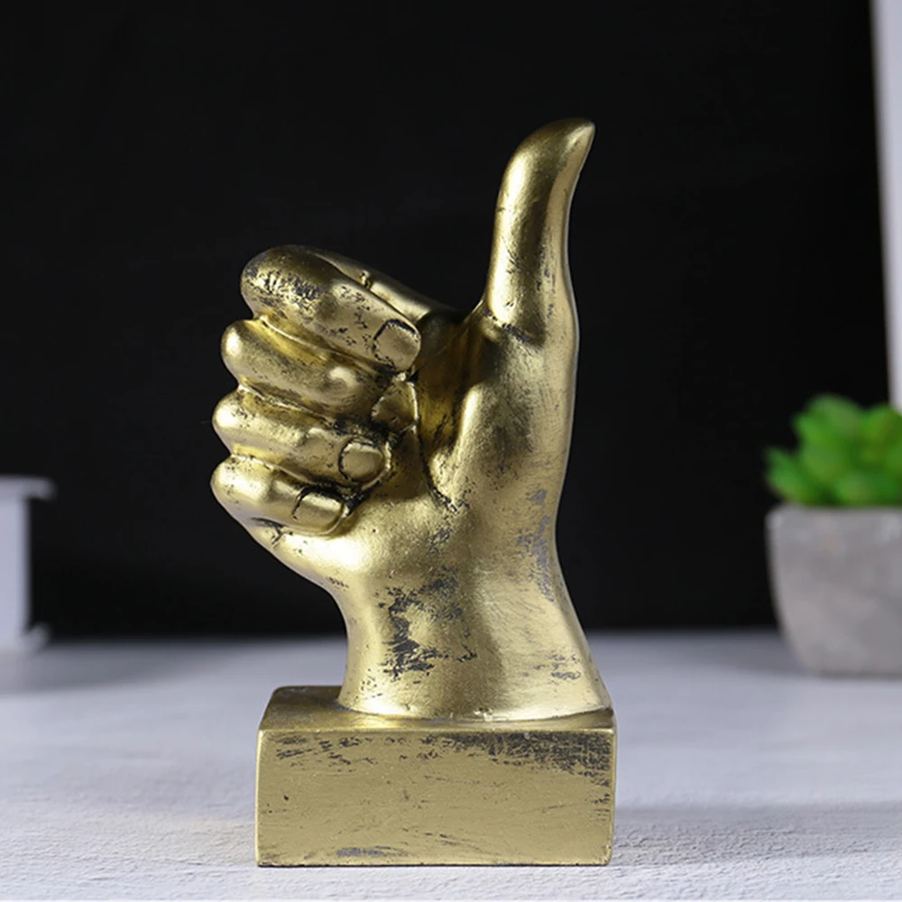 

Creative Finger-Shaped Sculpture Living Room Art Crafts Desktop Statue European-Style Resin Figurine Ornament Home Decorations