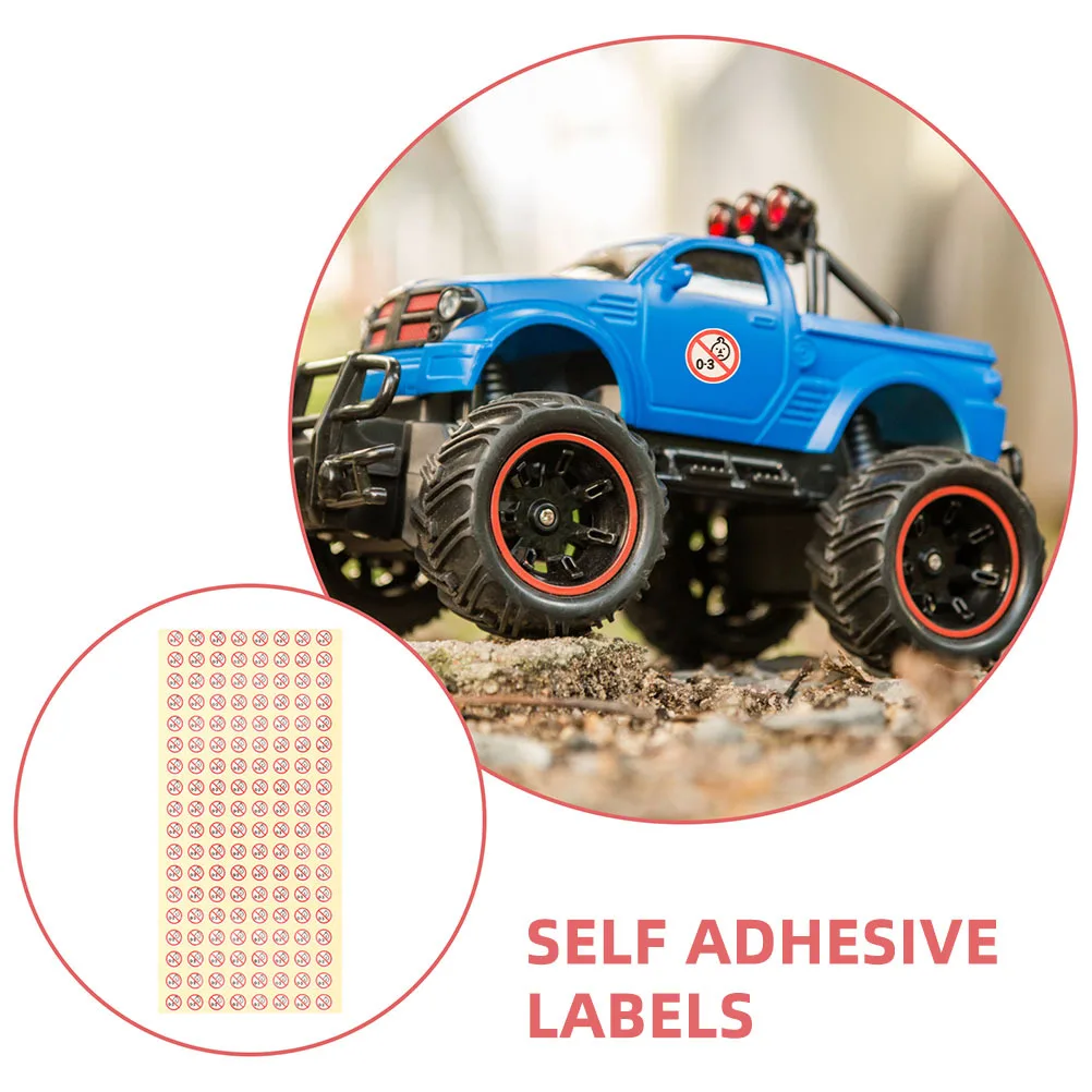 500 Buah Label Peringatan Perekat Terlarang untuk Keamanan pada Makanan dan Barang Bermain Stiker Peringatan Keselamatan untuk Orang Tua