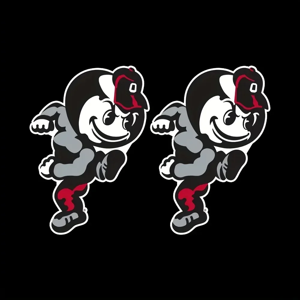 

2PCS Ohio University Ginkgo Cactus Truck Stickers, Matte PVC Decals - Irregular Shape Single-Use Stickers