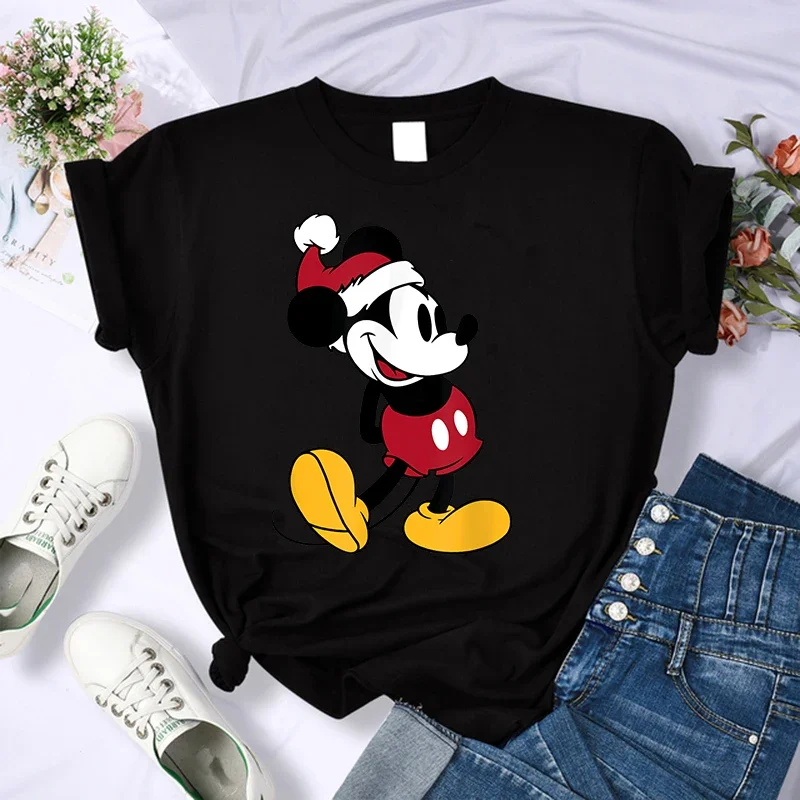 Cute T Shirt Minnie Children T-shirt Kawaii Disney Tshirt Mickey Mouse Anime Cartoons Casual Vintage Clothes Women Top Tee