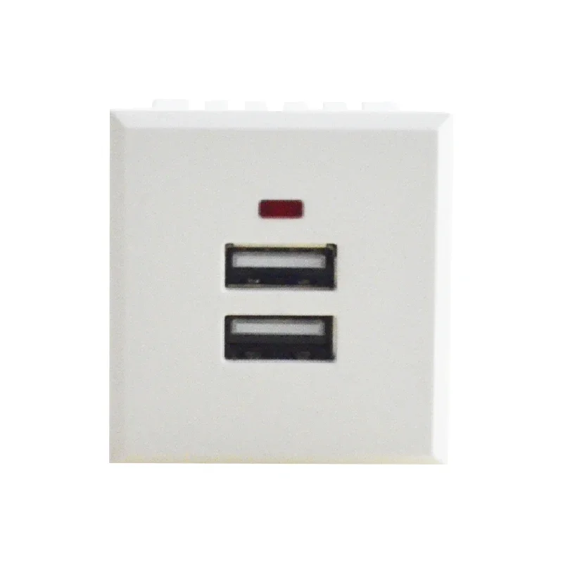 Household Snap-in DIY Module USB And Type C / Dual USB Charging Connector Wall Sockets  With LED Indicator Black White Module