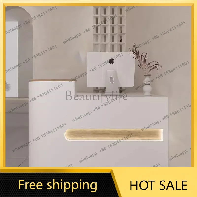 LJY Beauty Unique Reception Desks Organizers Simple Display Reception Desks Welcome Modern Comptoire Accueil Commercial Furnitur