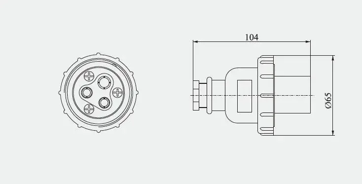 HAIXING Professional 250V 20A IP56 T-1MA 792801 Marine Plug Watertight Lighting Accessories