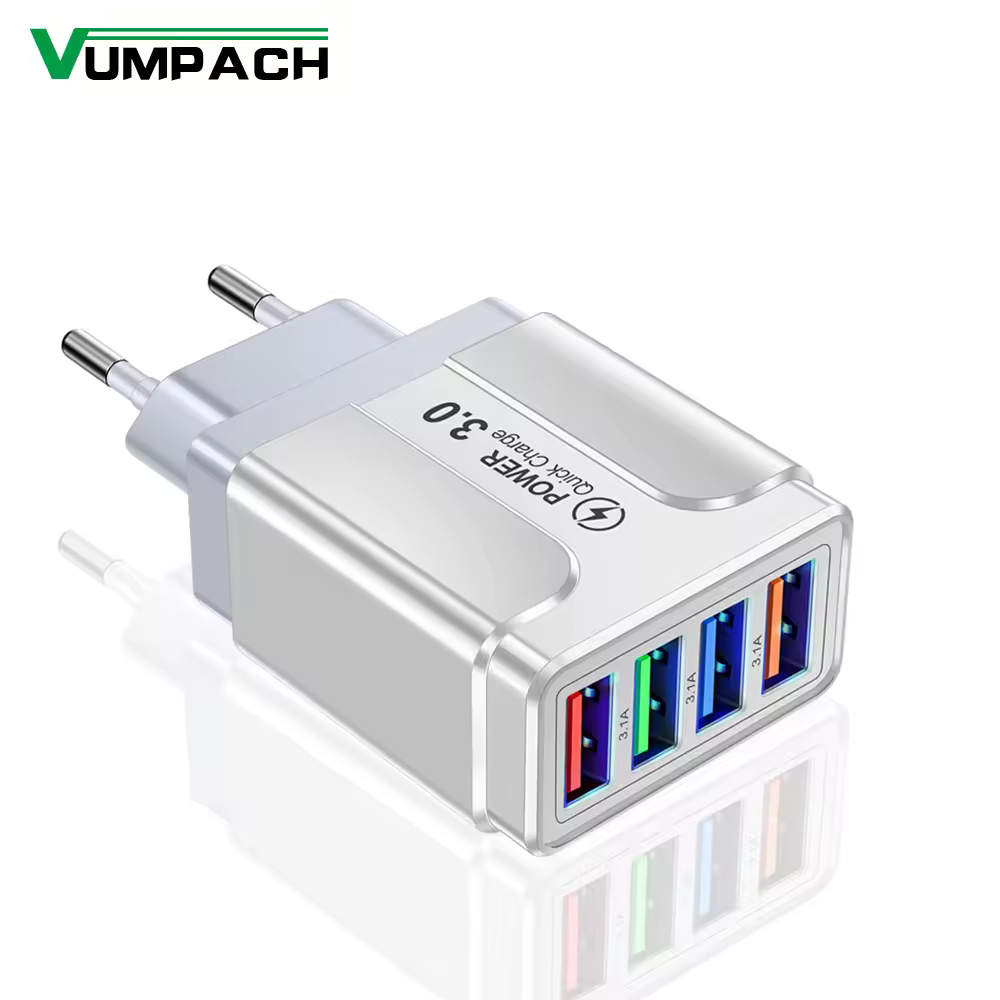 4 порта: Quick Charge 3.0 Wall Fast Charger Adapter, Micro USB Fast Data Sync Charger Cable для Samsung Xiaomi Huawei. Похожие на AliExpress