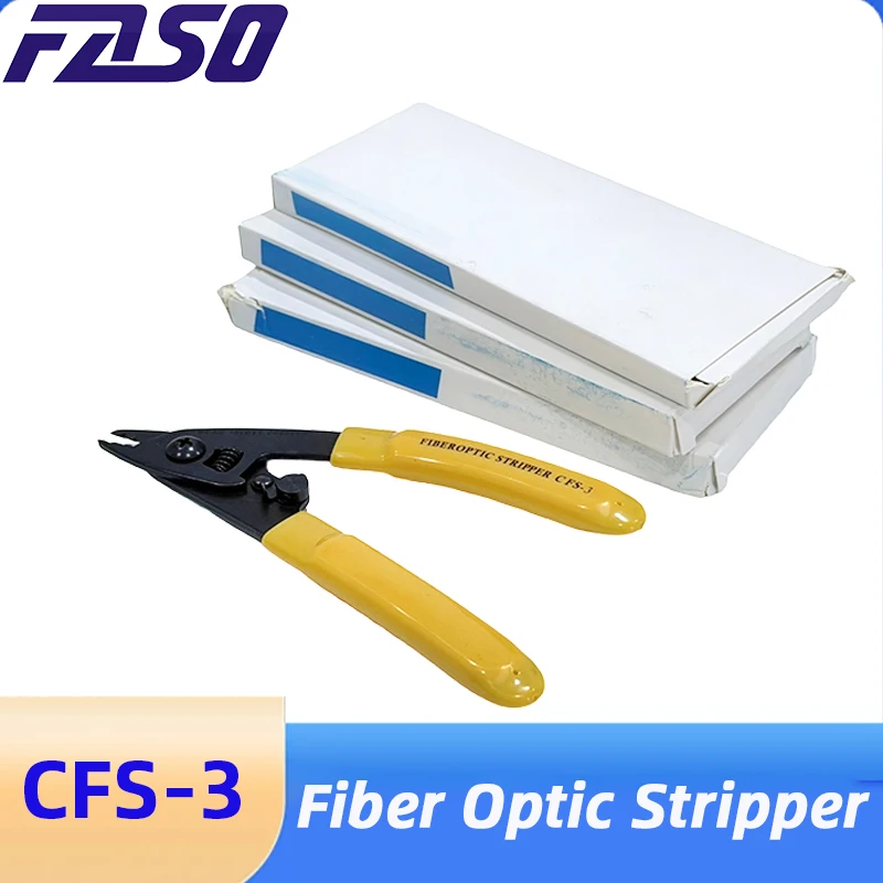 FASO Three-Ports Optical Fiber Stripper CFS-3 Miller Fiber Optic Pliers Yellow 3 Ports Fiber Wire Stripper FTTH Tools