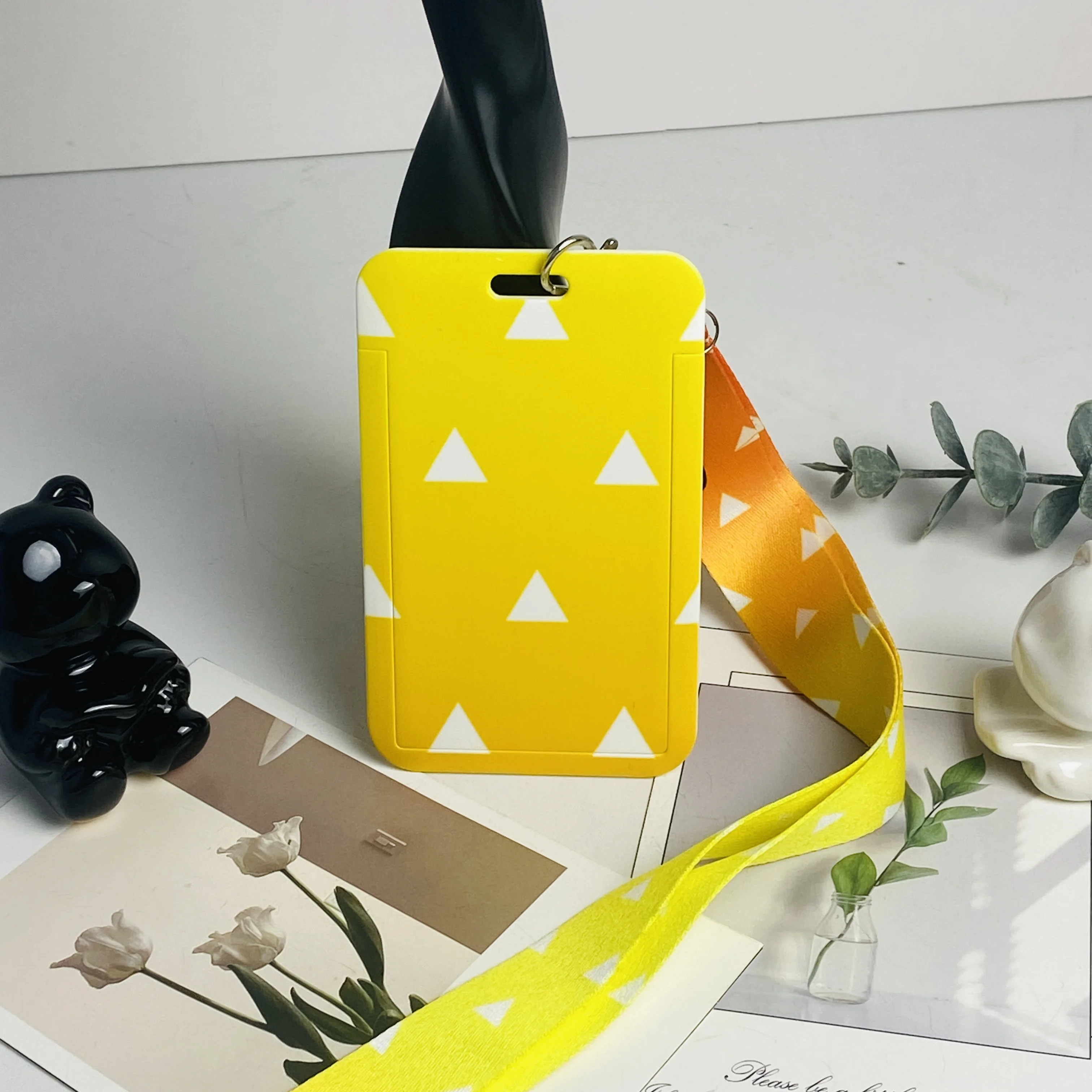 อะนิเมะผู้ถือบัตรสายคล้องคอพวงกุญแจ ID รถบัสบัตรเครดิต Pass แขวนเชือก Lariat Keyrings Lanyard อุปกรณ์เสริม