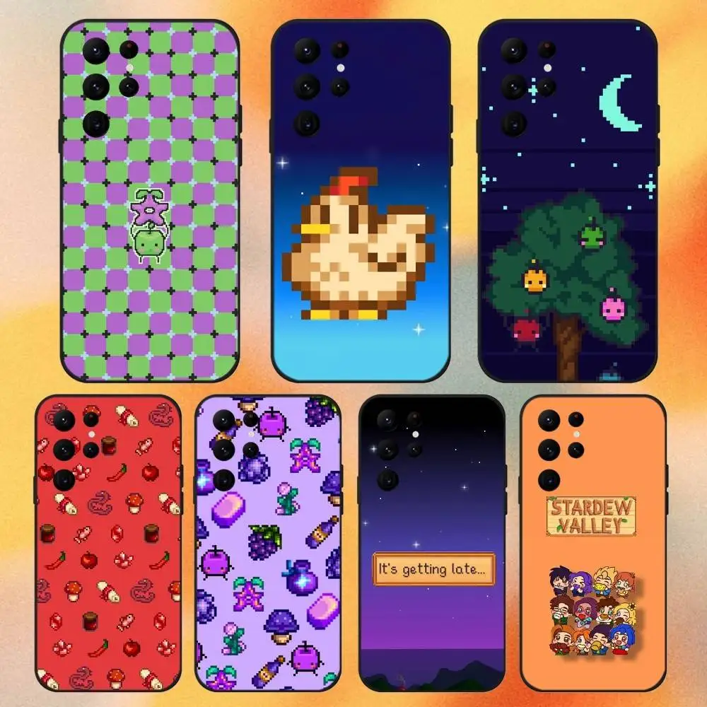 

Game Stardew Valley Phone Case For Samsung S 25,24,23,22,30,21,10,9,Ultra,Plus,Lite,FE,4,5G Black Soft Case