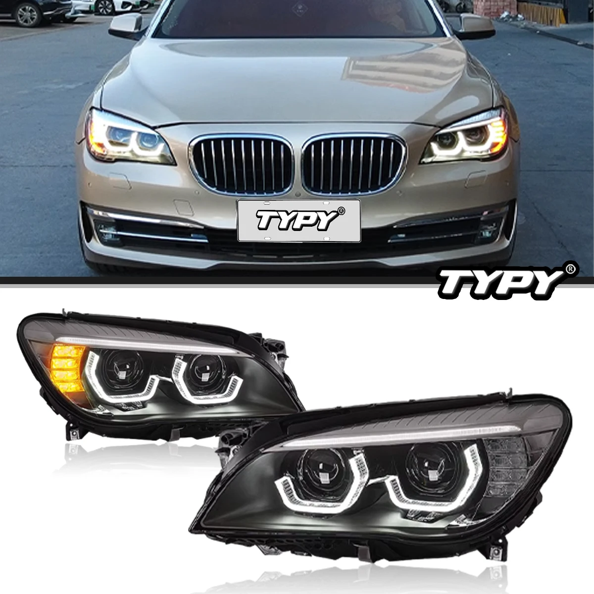 

TYPY Car lights For BMW 7 Series F01 Headlights F02 2009-2014 LED Car Lamps Daytime Running Lights Turn Signals Car Accessories