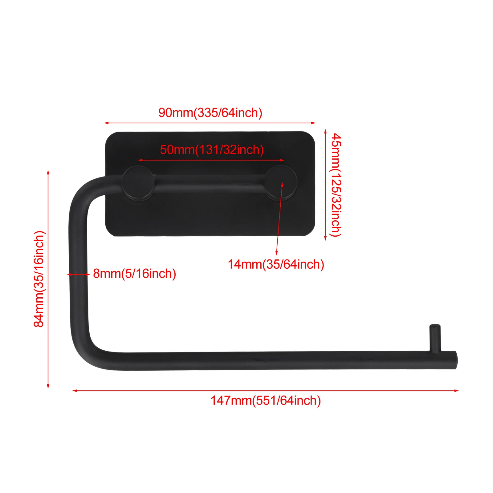 For Smooth Surfaces Paper Towel Holder Excellent Stability High-quality Material Horizontal Or Vertical Attachment