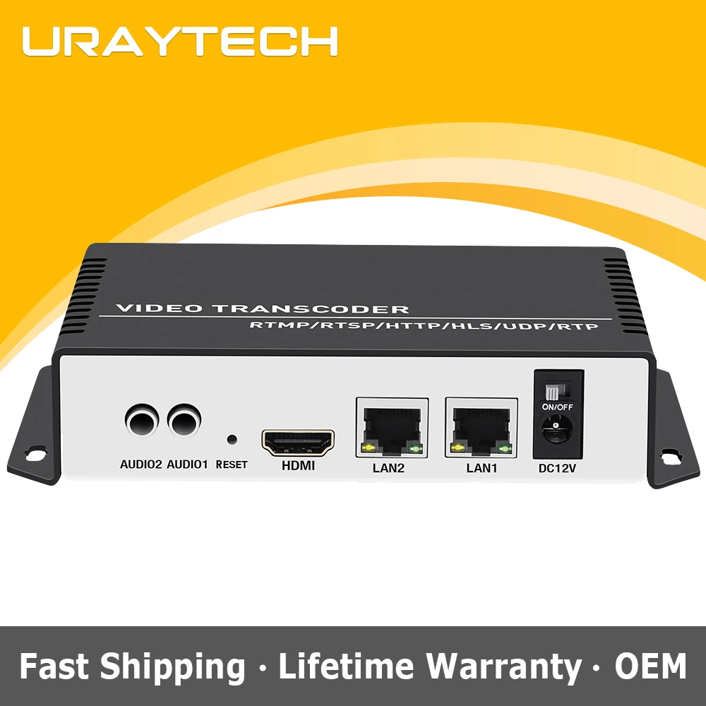 

4K HEVC H.265 H.264 IP Video Streaming Transcoder for RTMP UDP HTTP RTSP HLS M3U8 URL to RTMP RTMPS UDP HTTP RTSP HLS SRT ONVIF