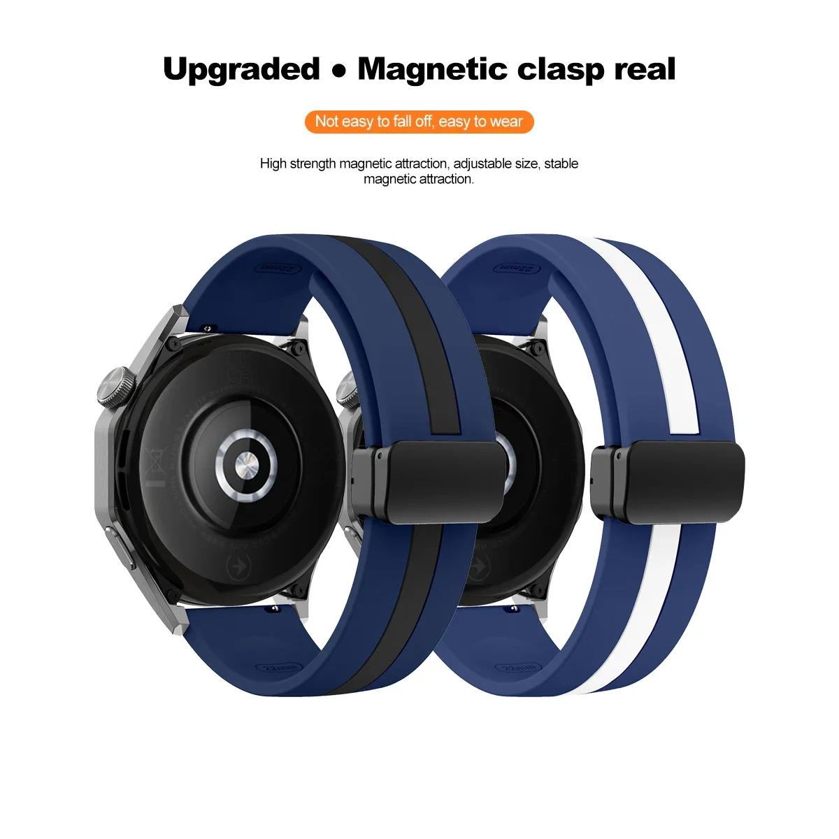 Pulseira Magnética para Relógio Samsung Galaxy, Pulseira de Botão Magnética, Banda Correas Universal, 6, 5, 4, Active 2 Gear, S3, 18mm, 20mm, 22mm, 44mm, 40 milímetros