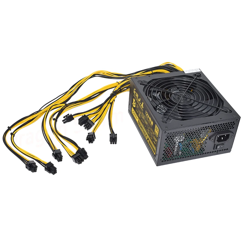 1800W 2000W Mining Power Supply For PC 12V ATX ETC RVN BTC Support 6 Graphics Cards GPU For Bitcoin Various mining machines