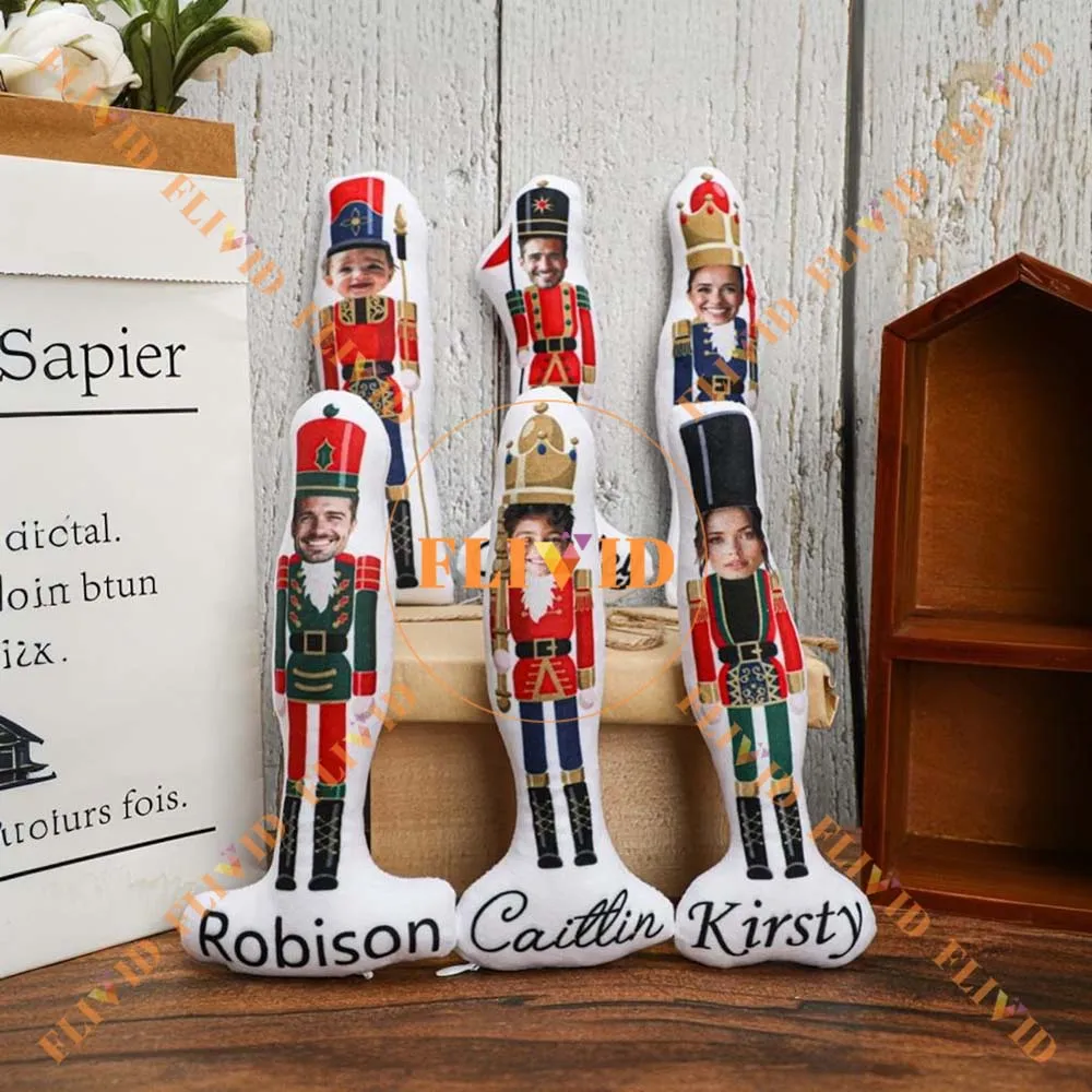 

Custom 3D Christmas Nutcracker Soldier Portrait Pillow,Personalized Photo Printed Throw Pillow ,Funny Cushion Home Decor Gift