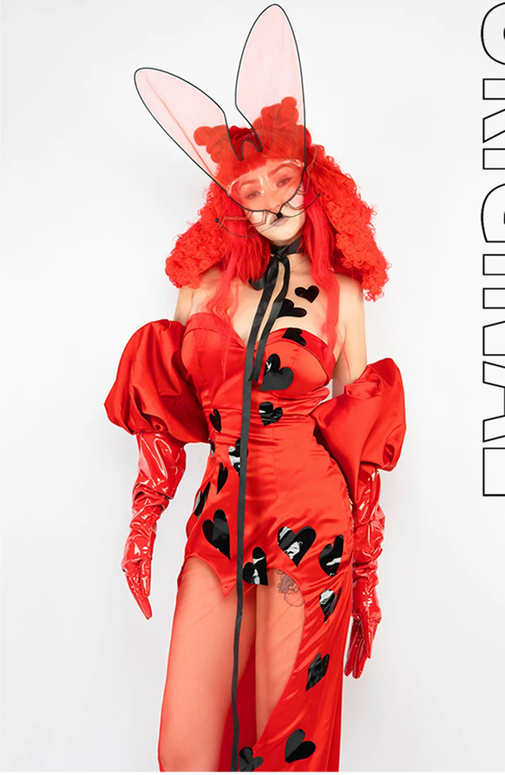 2025 Rosso Sexy Scava Fuori Il Corpetto Vestito Drag Queen Costume Femminile Festa di Compleanno Abito Da Sera Cantante Performance Stage Wear yj001