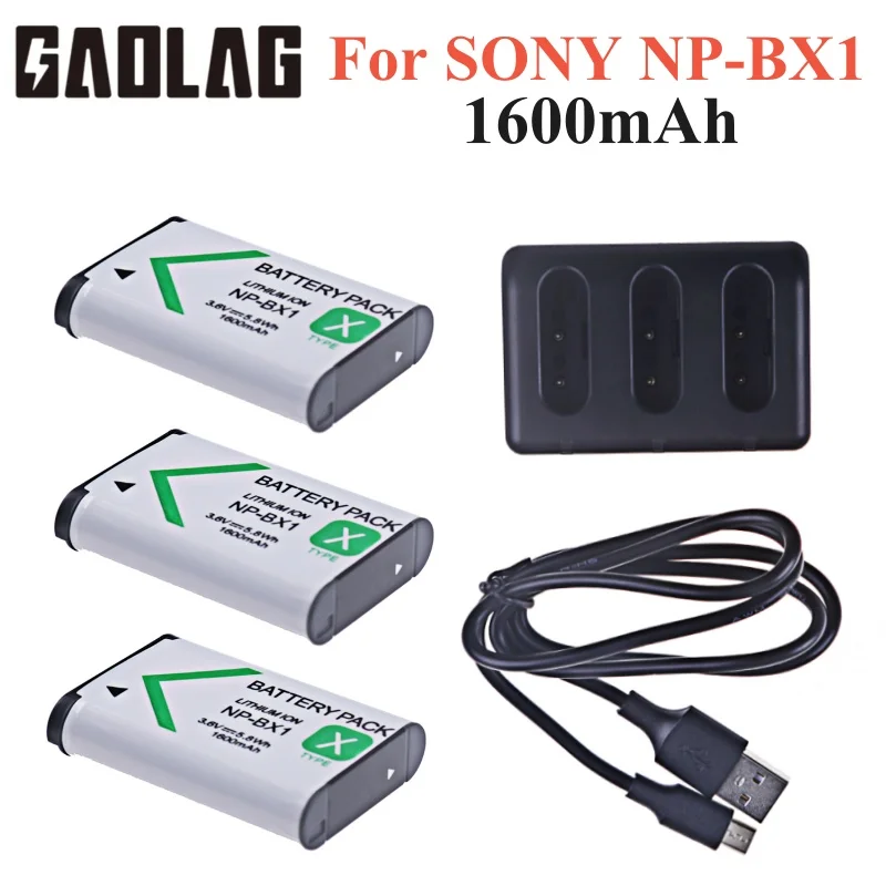 Batería para SONY NP-BX1 np bx1 np-bx1, para Sony FDR-X3000R, RX100, AS100V, AS300, HX400, HX60, AS50, WX350, AS300V, HDR-AS300R, FDR-X3000